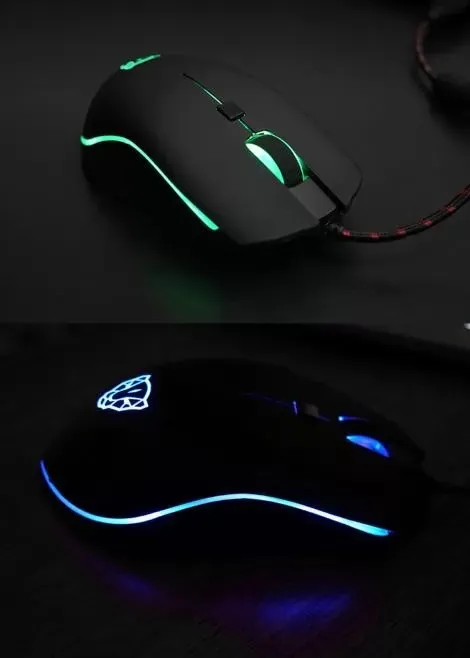 Motospeed V40 4000 DPI 6 Buttons Breathing LED Optical Wired Gaming Mouse Low noise Ergonomic Computer Silent PC Laptop