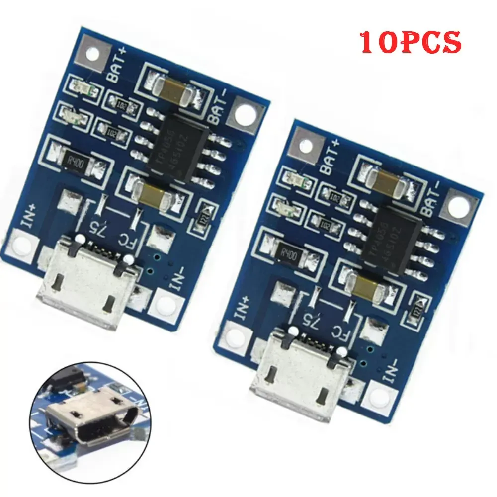 10Pcs 1A 5V TP4056 Lithium Battery Charging Module USB Board Electronic Component This product is widely used in product development, student experime