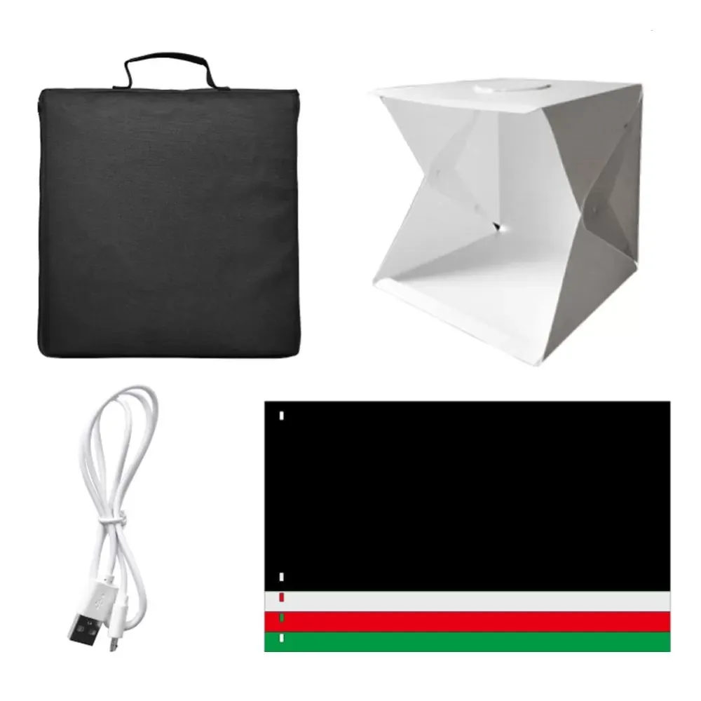 Portable 30x30cm Mini Folding Lightbox LED Light Photography Studio Softbox