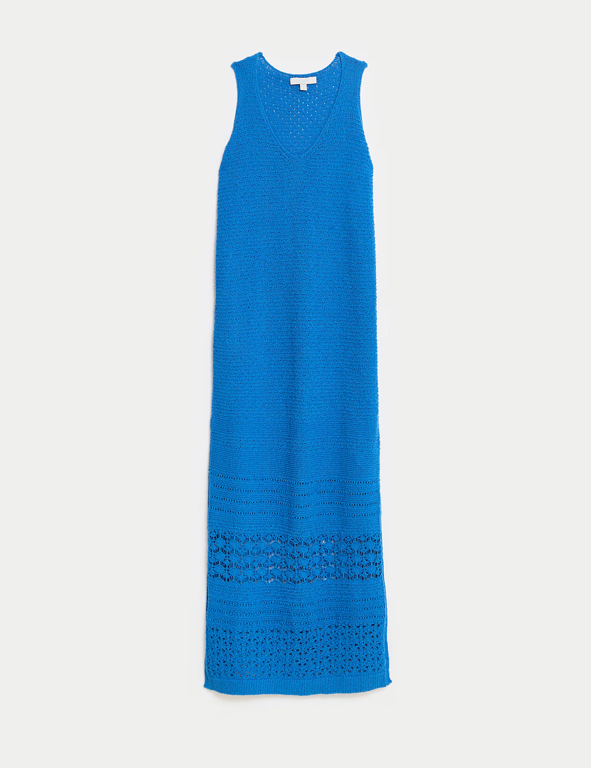 Cotton Rich Textured Midi Knitted Dress