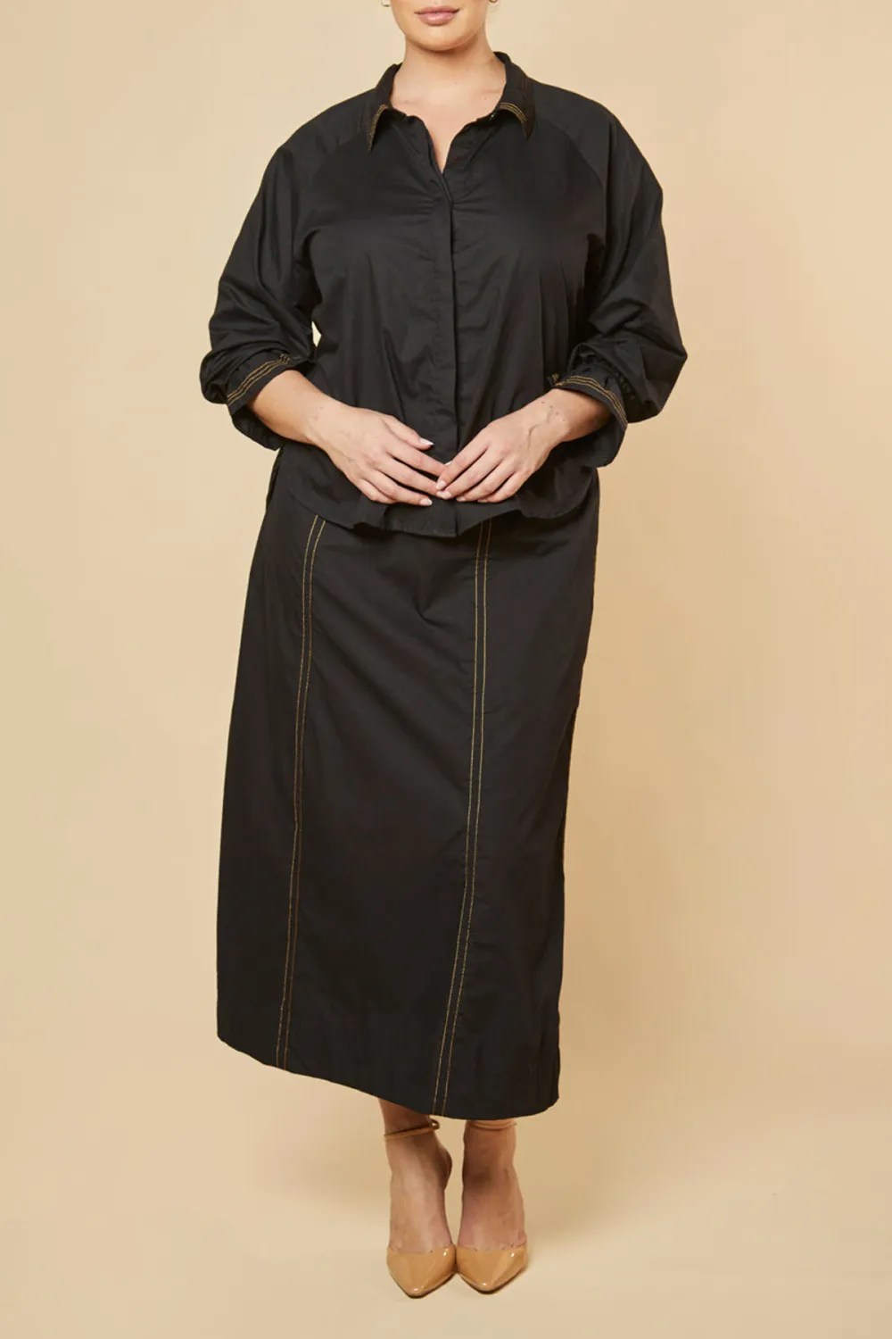 Maddy A-Line Skirt in Tiramisu