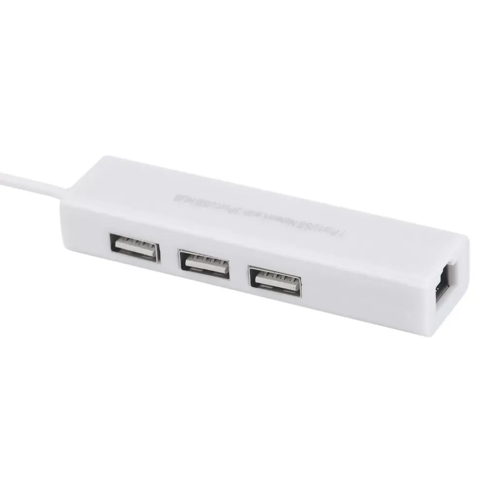 Micro USB to Network LAN Ethernet RJ45 Adapter with 3 Port USB 2.0 HUB Adapter 100Mbps