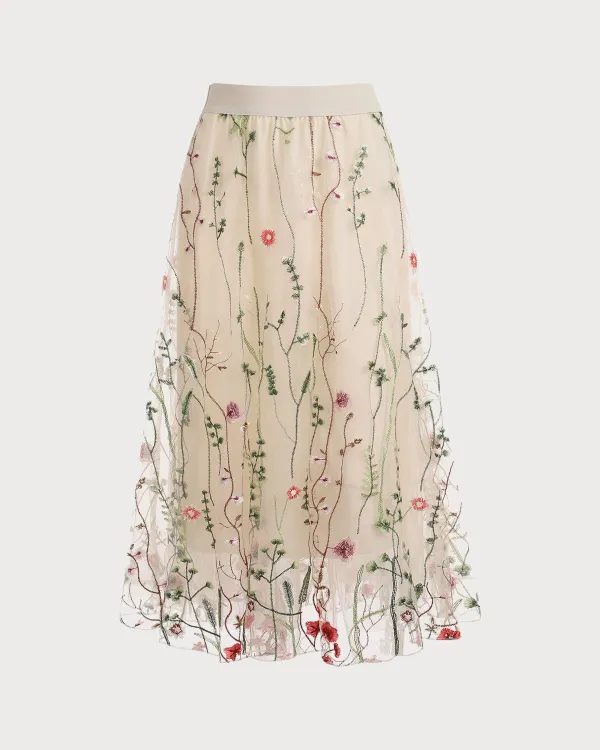 Floral print fairy skirt