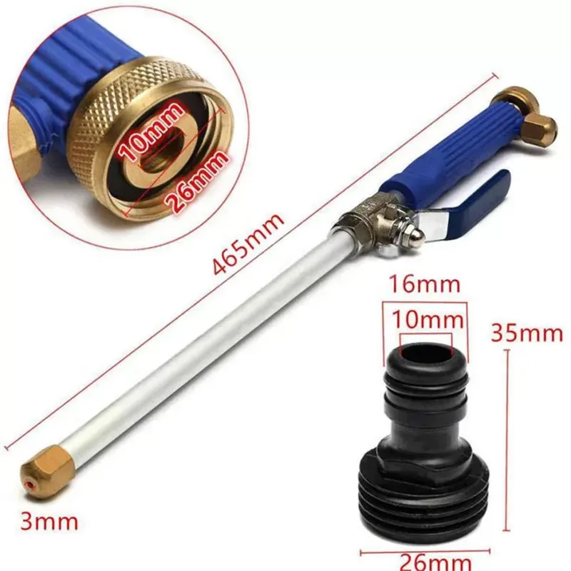 Car High Pressure Washer Water Gun Power Washer Spray Nozzle Water Hose With Long Bent Pole Cleaning Tools Garden Car Washer Gun