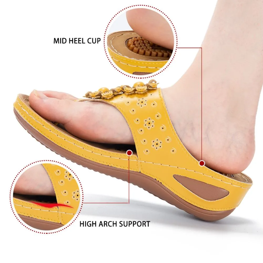 Sandals with Arch Support Anti-Slip Vintage Flip Flop comfortable slippers