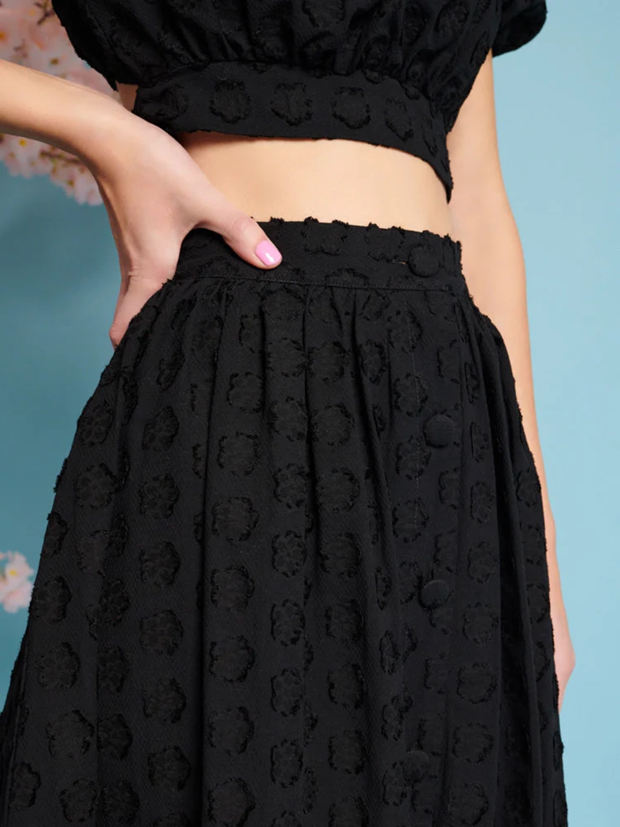 Mara Jacquard Midi Skirt