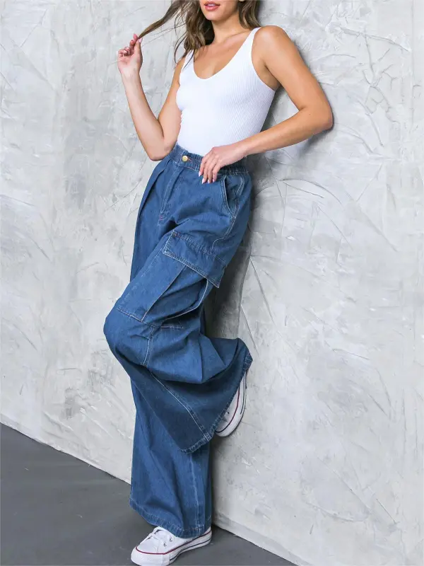 Float On Wide-Leg Jeans