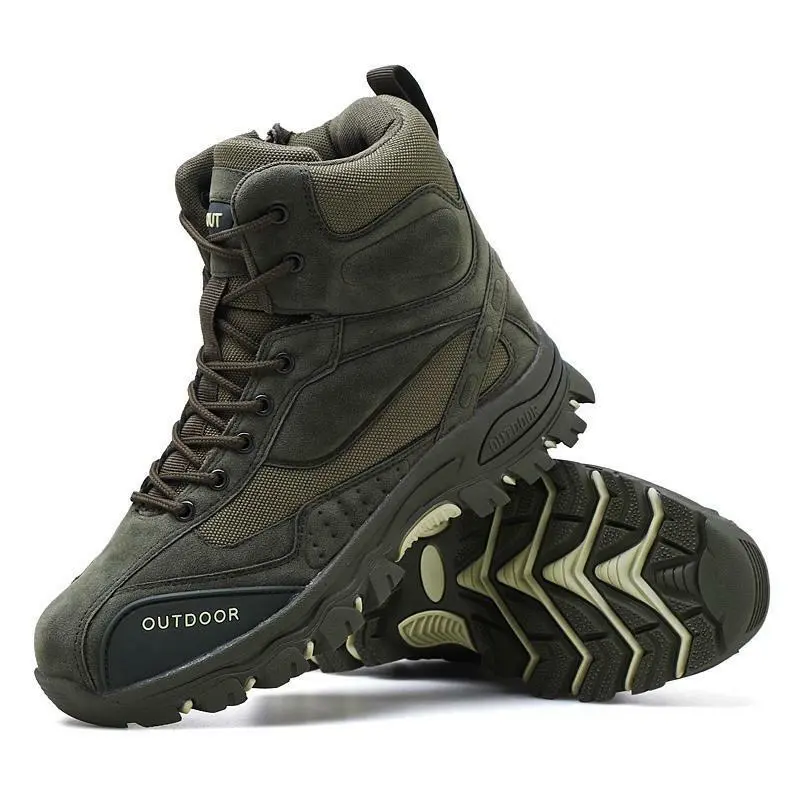 Men Waterproof Safety Work Boots Outdoor Trekking Combat Boots