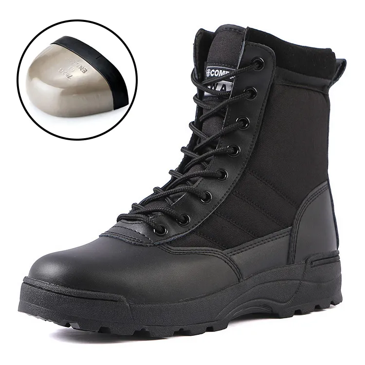 Men Waterproof Steel Toe Work Boots Non-Slip Hiking Boots Tactical Boots