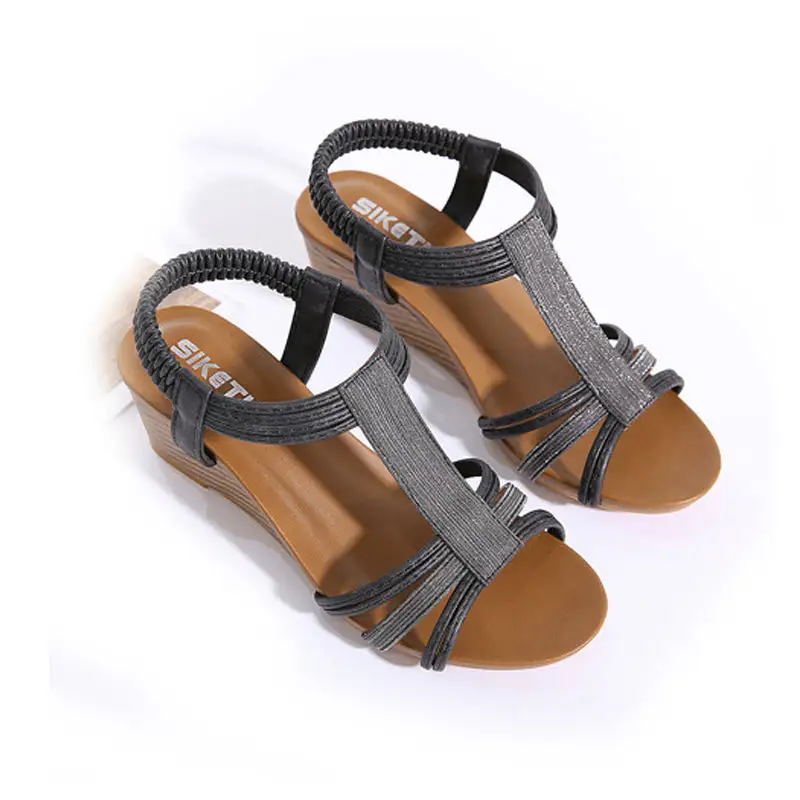 Cilool slope heel women sandals summer new national style