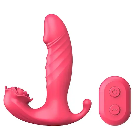 Rose G Spot Thrusting Dildo Remote Control Wearable Vibrator With 9 Thrusting Vibrating Modes