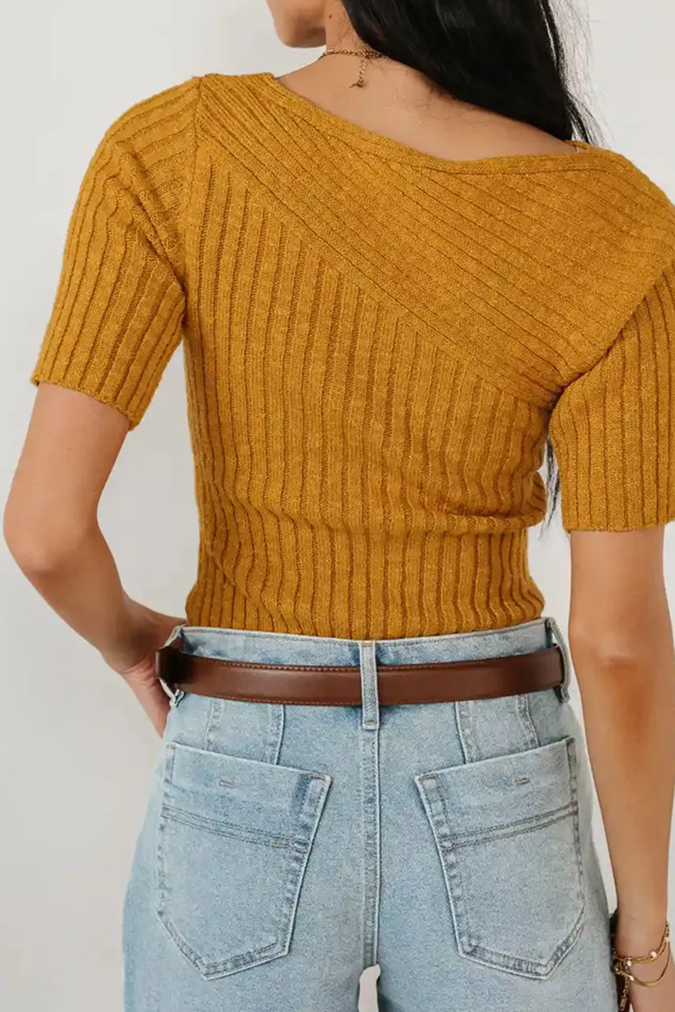 TONI SWEATER TOP IN YELLOW