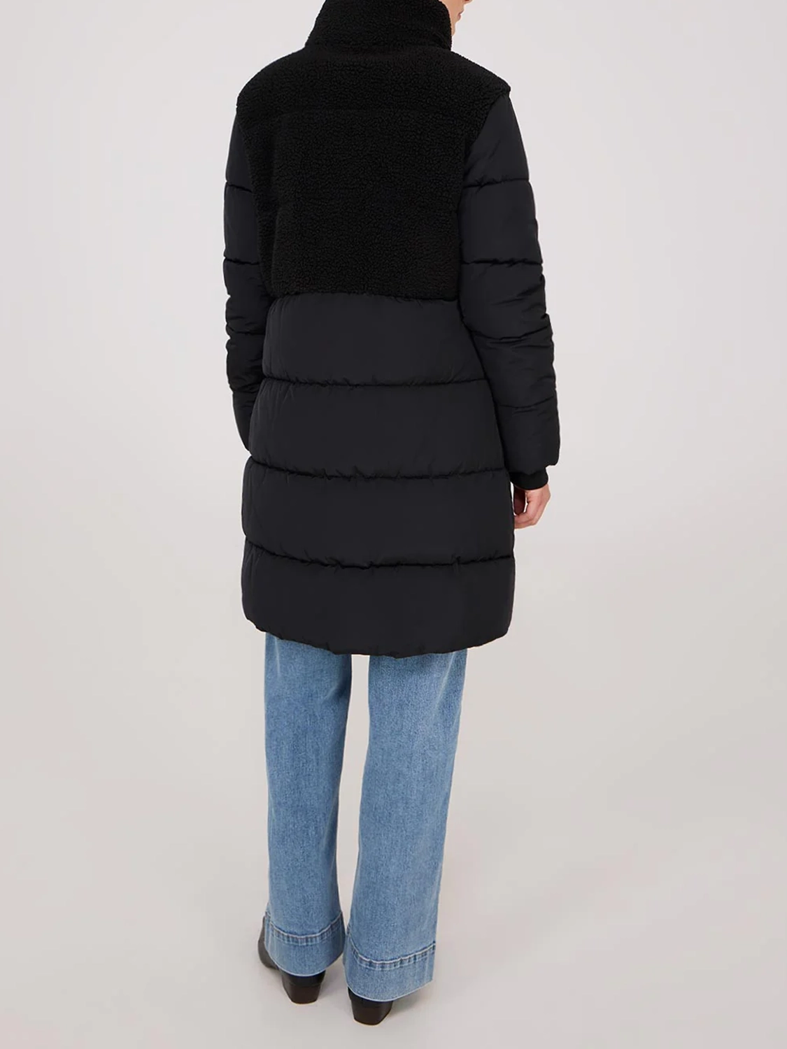 Short Shearling Puffer Jacket