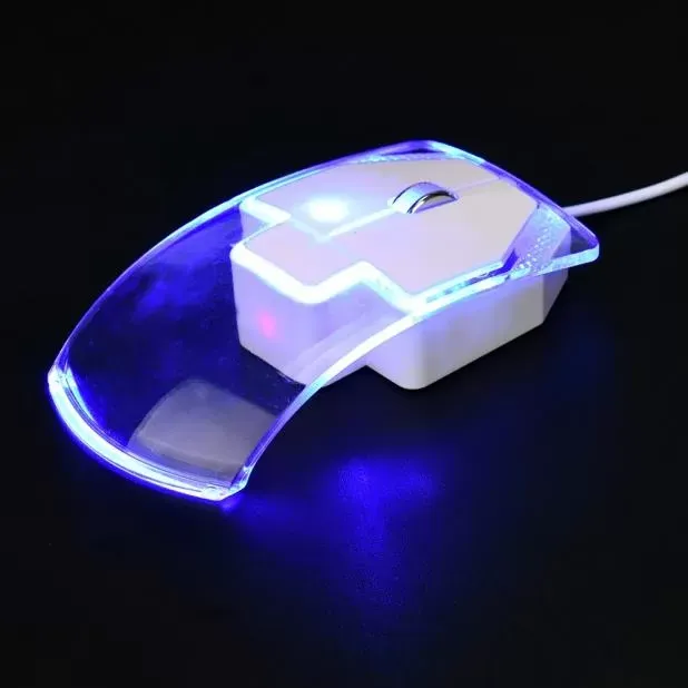 1600 DPI Optical USB LED Wired Game Mouse Mice Computer Table Ergonomic Silent For PC Laptop White