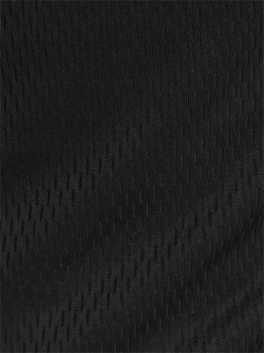 BLACK ACTIVE TEXTURED KNIT SHORT