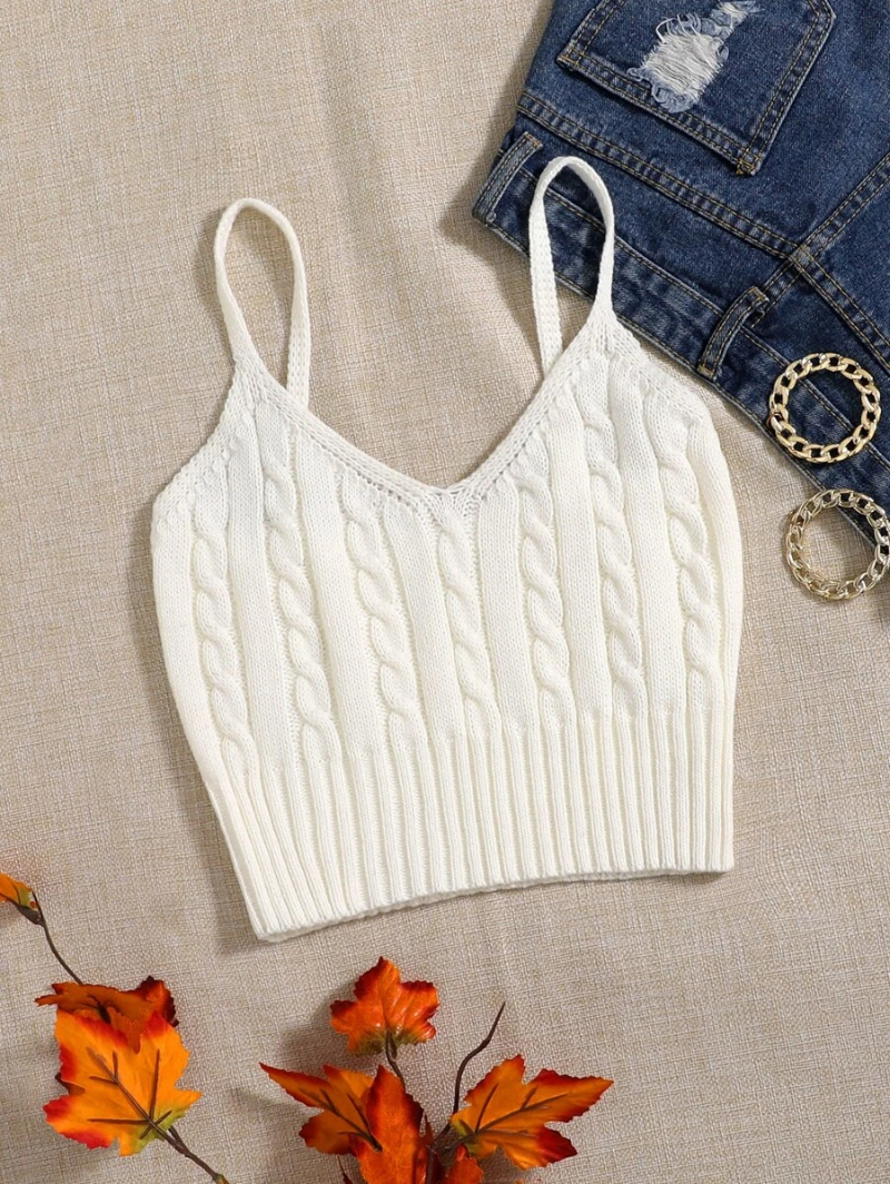 Cable Knit Cami Top