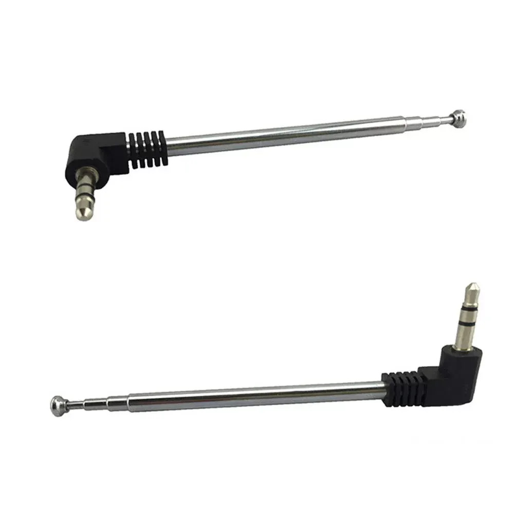 3.5mm Antenna FM AM Radio Telescopic 4 Sections Telescoping Antenna 1/8 inch Jack Plug Connector Retractable 8.5cm-25cm for Mobile Cell Phone BT Mini