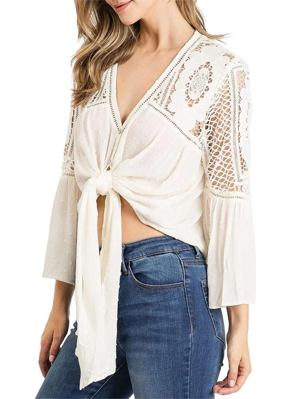 Spellbound Front-Tie Blouse