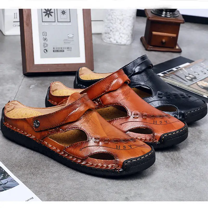 🔥HOT SALE🎁--70% OFF 🎉 Men's Casual Breathable Handmade Leather Sand