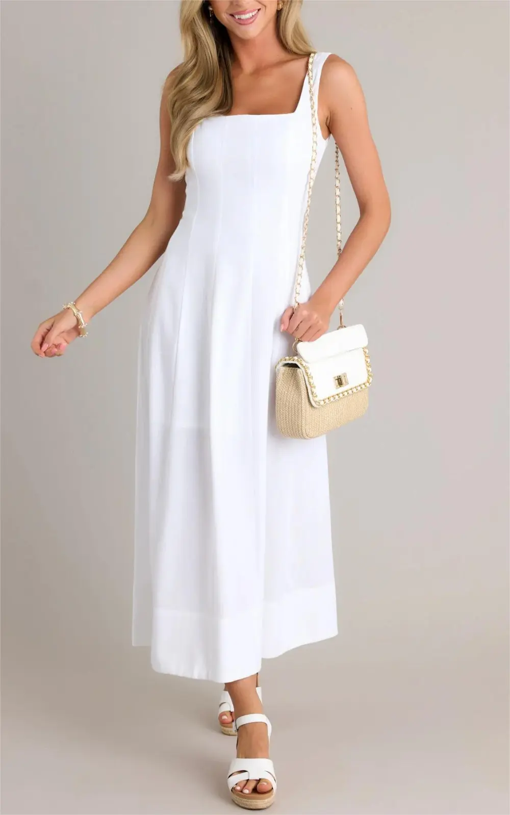 URBAN SOPHISTICATION WHITE MAXI DRESS