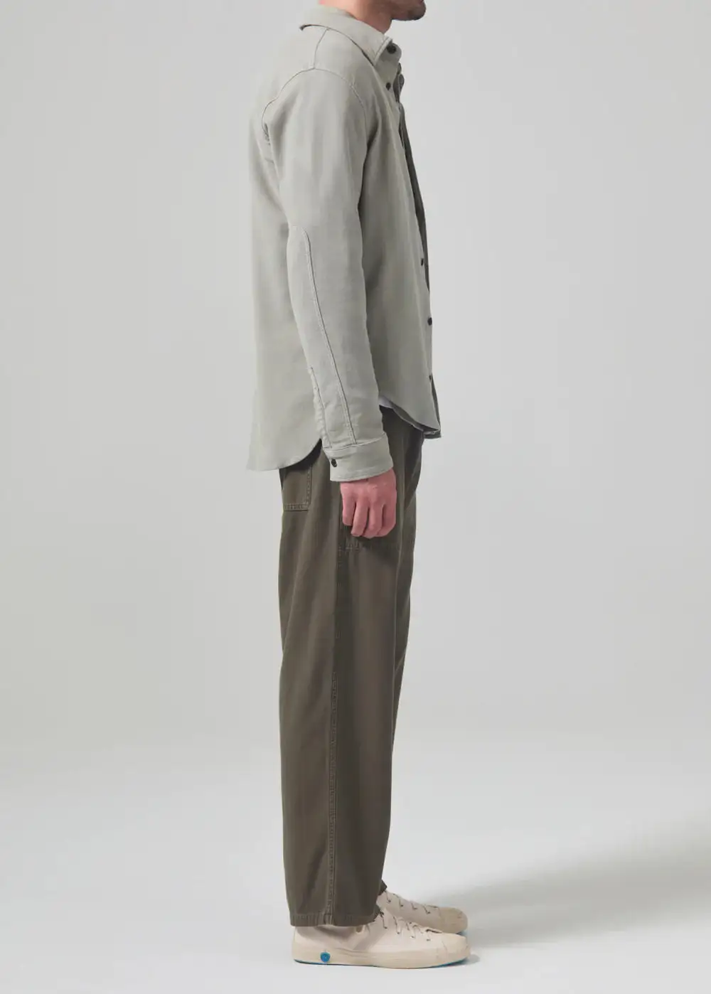 Hayden Relaxed Utility Pant In Sateen - Tea Leaf