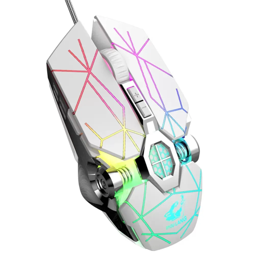 designed high-end professional optical game mouse, with 7 kinds of bright LED backlight colors suitable for lol CS, 3200 DPI