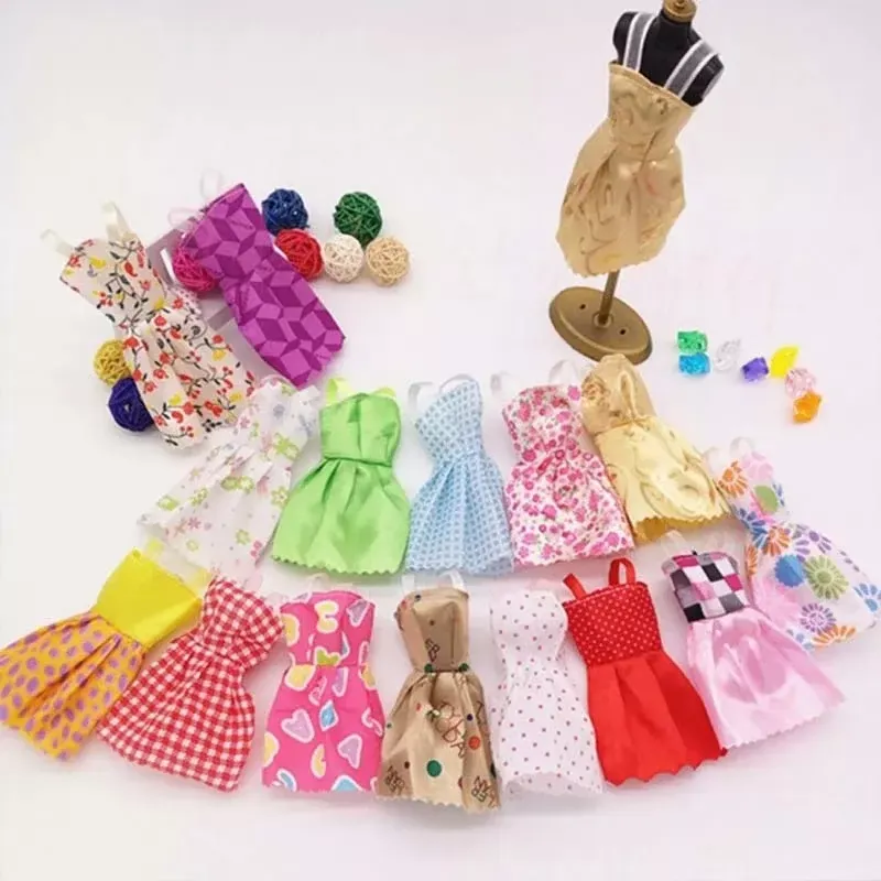 10PCS/set Mixed Style Handmade Doll Fashion Summer Party  Dress cute Dress 6