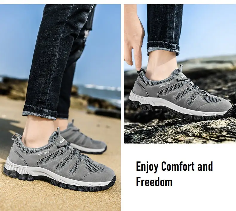 🔥ON THIS WEEK SALE 50% OFF🔥Men's Orthopedic Hiking Walking Shoes-Proven Plantar Fasciitis, Foot and Heel Pain Relief