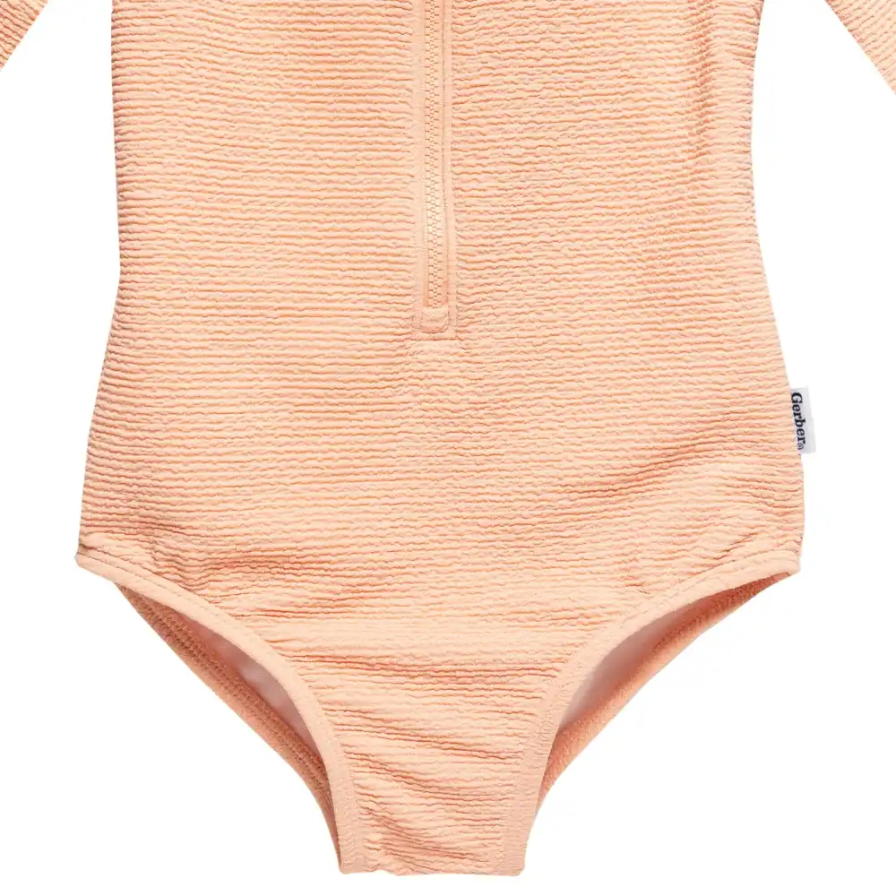 Toddler Girls Peach Rashguard