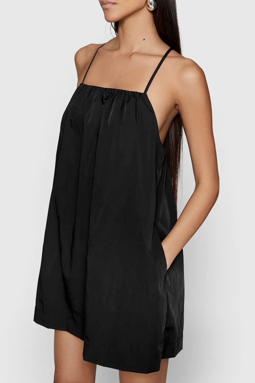 Black Suspender Sleeveless Dress