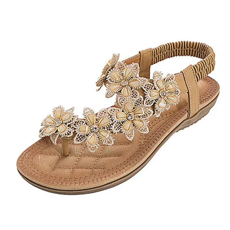 Cilool  Bohemian Style Vintage Classic Floral Sandals