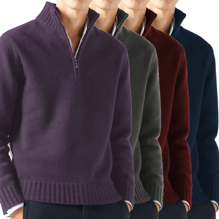 Men's Lapel Knitted Cashmere Sweater Cardigan