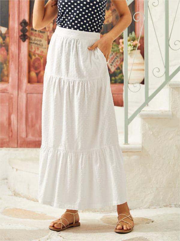 Taste of Tuscany Tiered A-Line Skirt