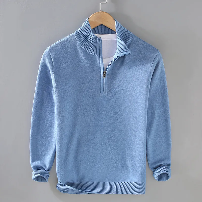 REFINEDELEGANCE HALF-ZIP PRECISION SWEATER FOR MEN