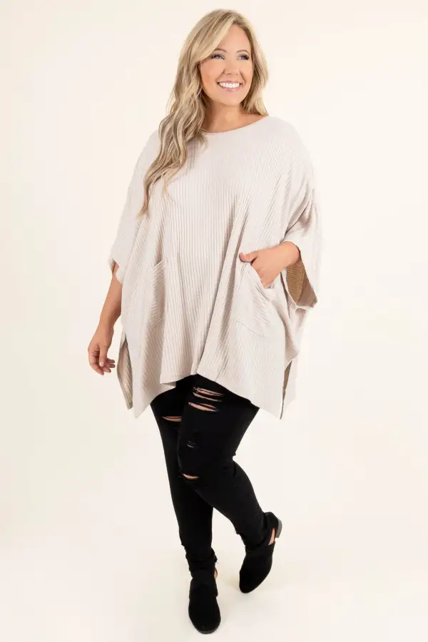 Chosen Path Poncho, Oatmeal