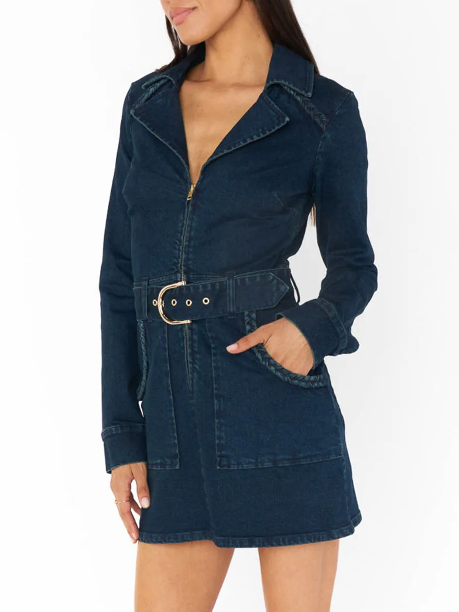 Outlaw Long Sleeve Denim Dress