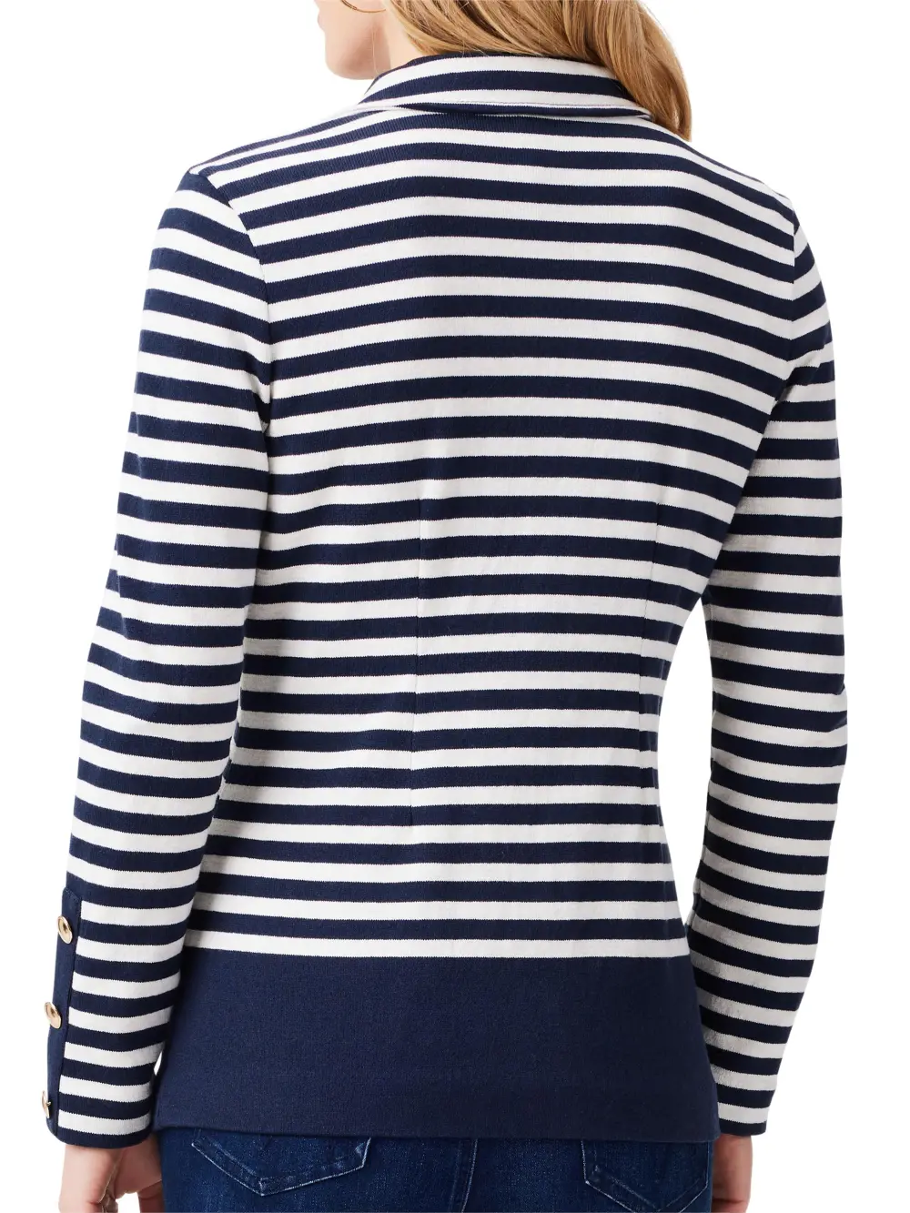 City Charm Stripe Sweater Jacket