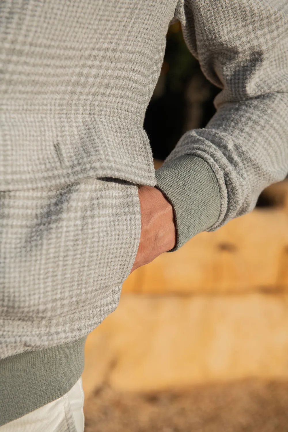 LIGHT GREY PRINCE OF WALES BOMBER JACKET