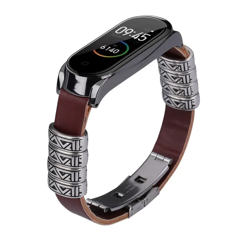 Accessories Watch bands Business Lightweight Leather Restoring ancient ways Watch Strap Replacement For Xiaomi Mi Band 4