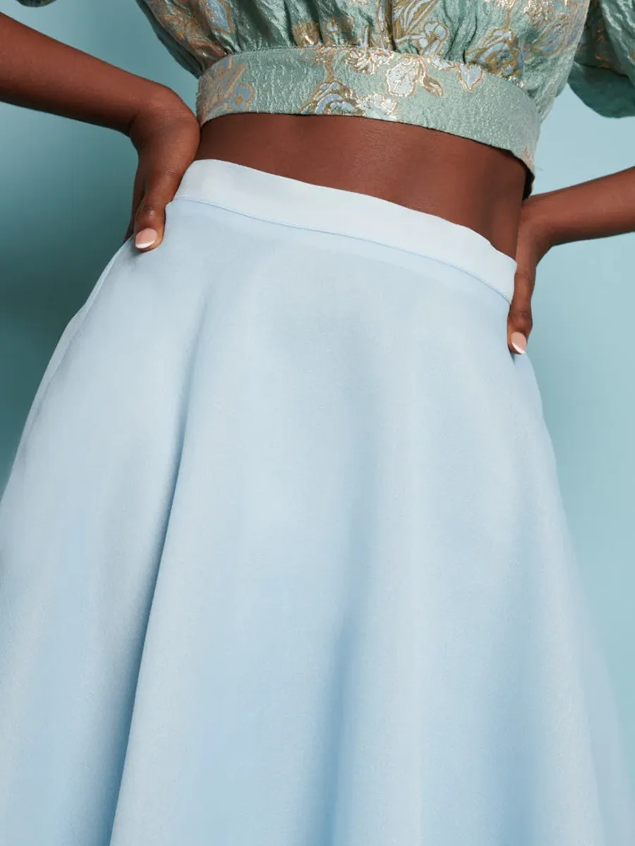 DREAM Fig Pleat Midi Skirt