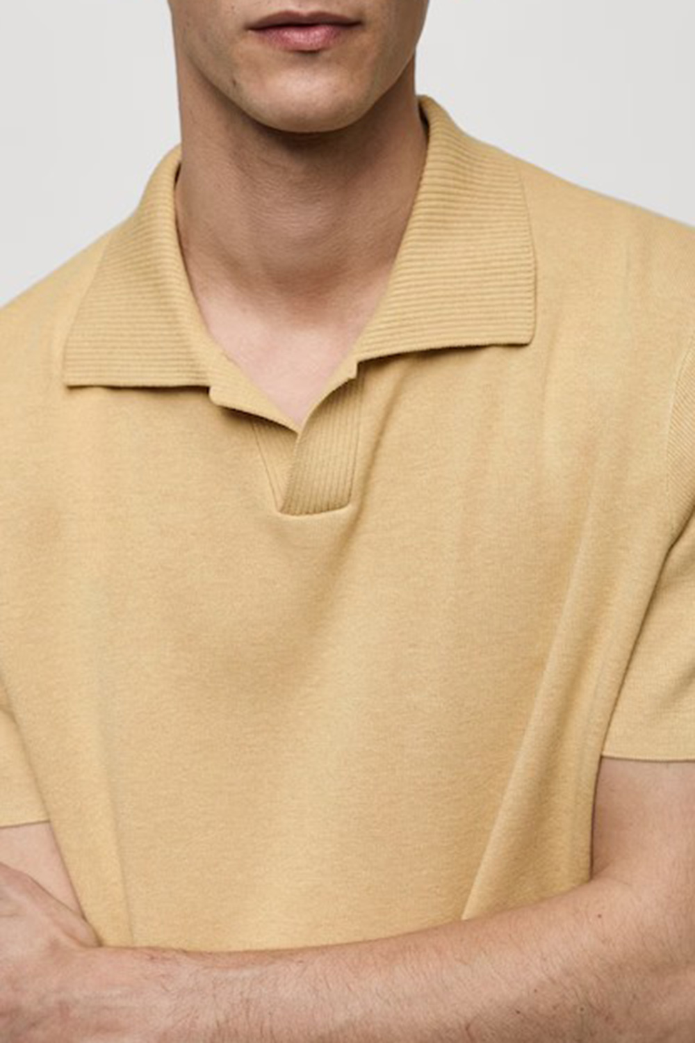 V-neck Polo Collar Shirt