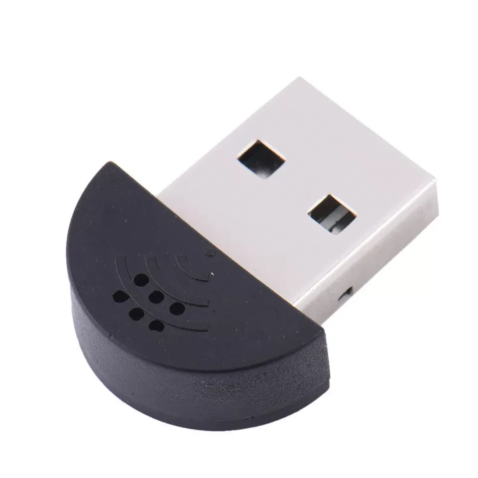 USB Microphone Adapter USB2.0 Mic External Mini Portable USB 2.0 Port Audio Receiver Dongle Sound Input for Raspberry Pi Pocket Laptop PC Skype VOIP V