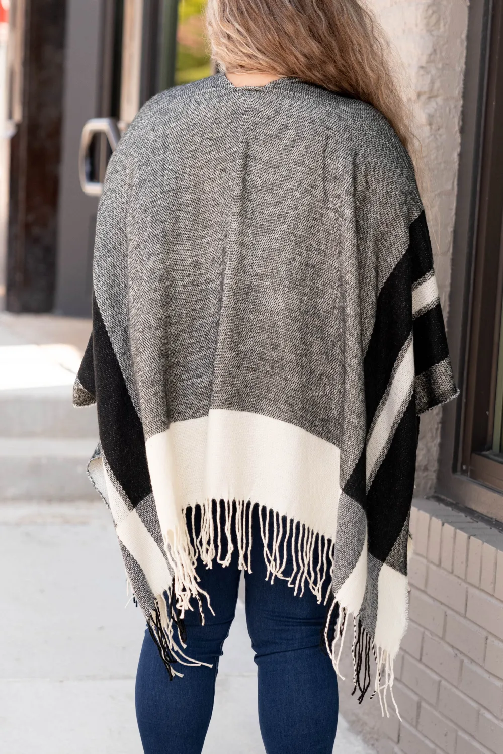 More To This Poncho, Ivory Black