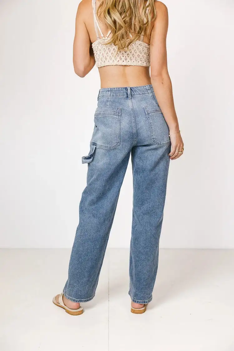 IMANI STRAIGHT LEG UTILITY JEANS