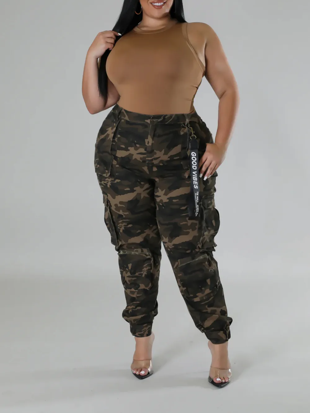 Large Size Fashion Women'S Clothing Style Camouflage Pants