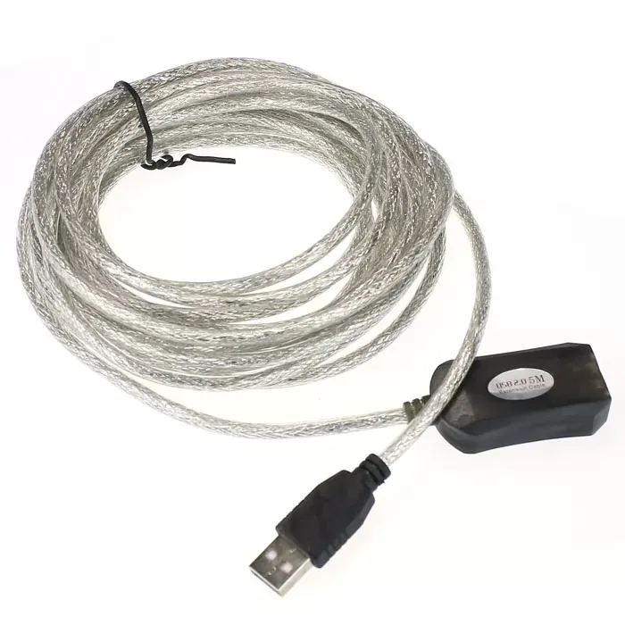 5M 10M 15M 20M 25M USB Active Repeater Cable Extension Lead 480Mbps For Computer Plug Extender with Chipset Inside