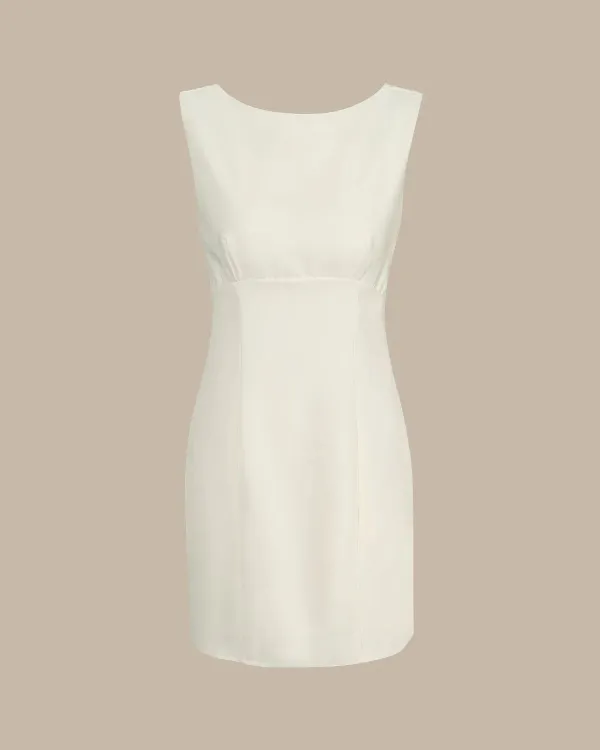 Simple white back heavy design dress