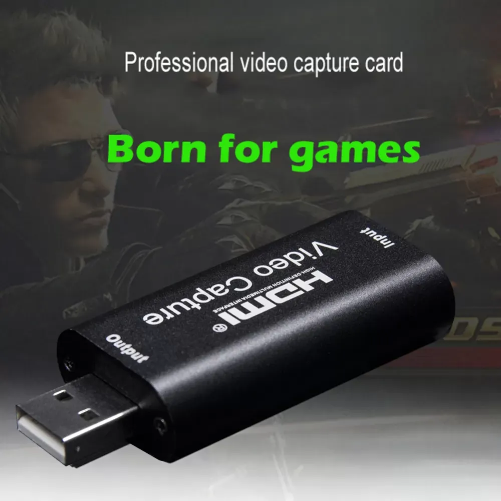 4K Mini Video Capture Card USB 2.0 HDMI Video Grabber Record Box for PS4 Game DVD Camcorder Camera Recording Live Streaming