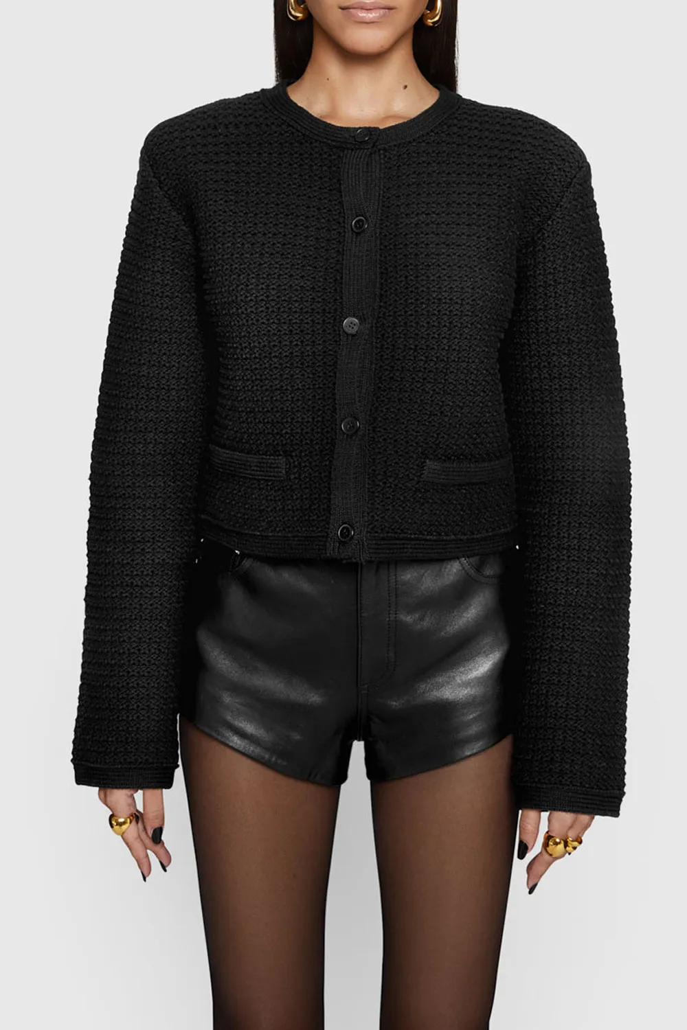 Black Wool Top