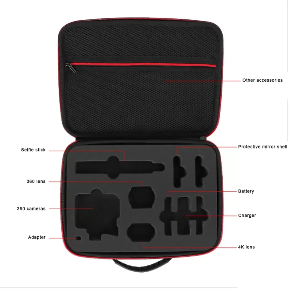 Sports Camera Storage Bag Large Set Bag With Shoulder Strap Action Camera GoPro mini storage bag FOR Insta360 One R Storage